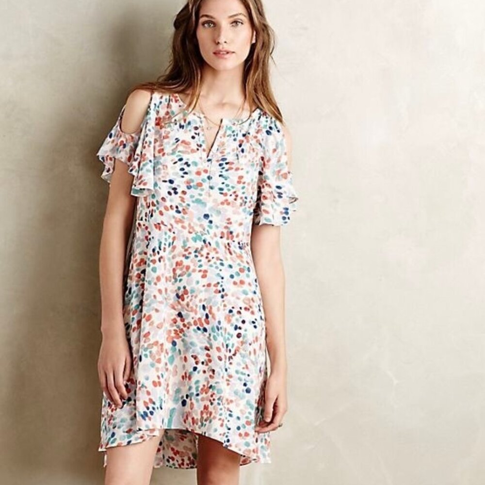 Anthropologie‎ Maeve Vintage Watercolor Pastel Dress